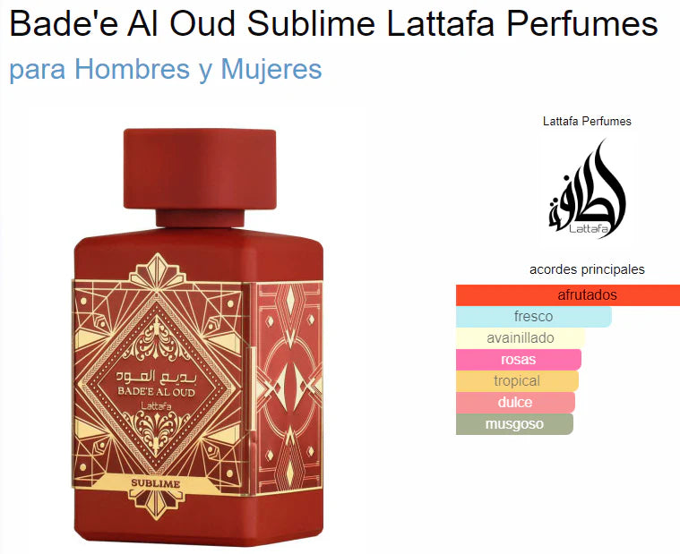 Bade'e Al Oud Sublime Lattafa