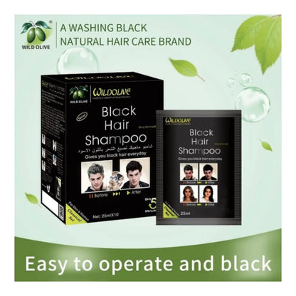 BLACK HAIR- SHAMPOO CUBRECANAS